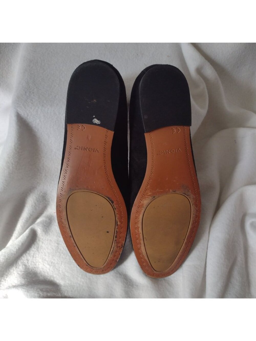 Vionic Willa Black Suede Loafers 8 Comfort Slip-On Business Casual Shoes - Picture 8 of 10